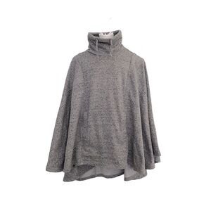 UGG Pichot Turtleneck Pullover Poncho Sweater Topper Cape, XS